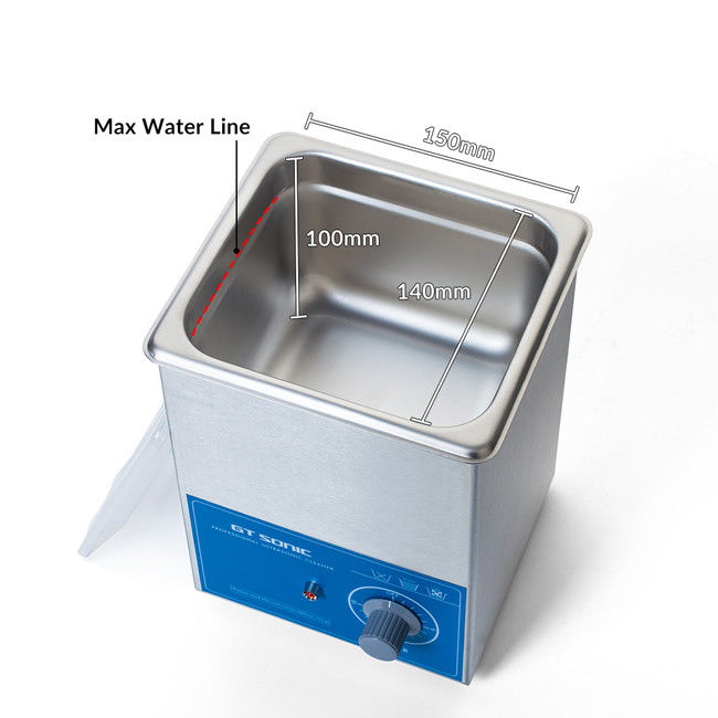 40kHz Mini Ultrasonic Dental Cleaner Stamping Tank With Mechanical Knob 0