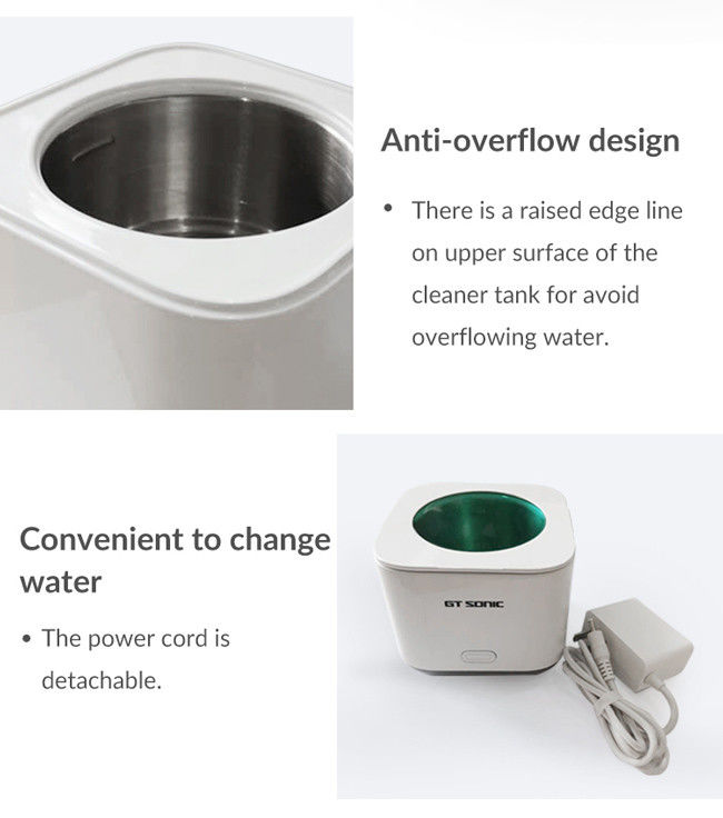 Supersonic Portable Ultrasonic Cleaner 10W ABS Housing 40kHZ With SUS Tank 3