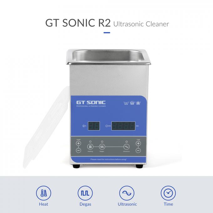 2 Liters 40kHz 50w Heated Ultrasonic Cleaner With Smart Touch Panel 0