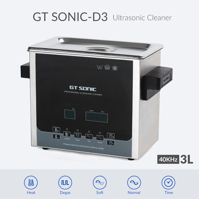 3L Tank Benchtop Ultrasonic Cleaning Machine 100W Heating power 0