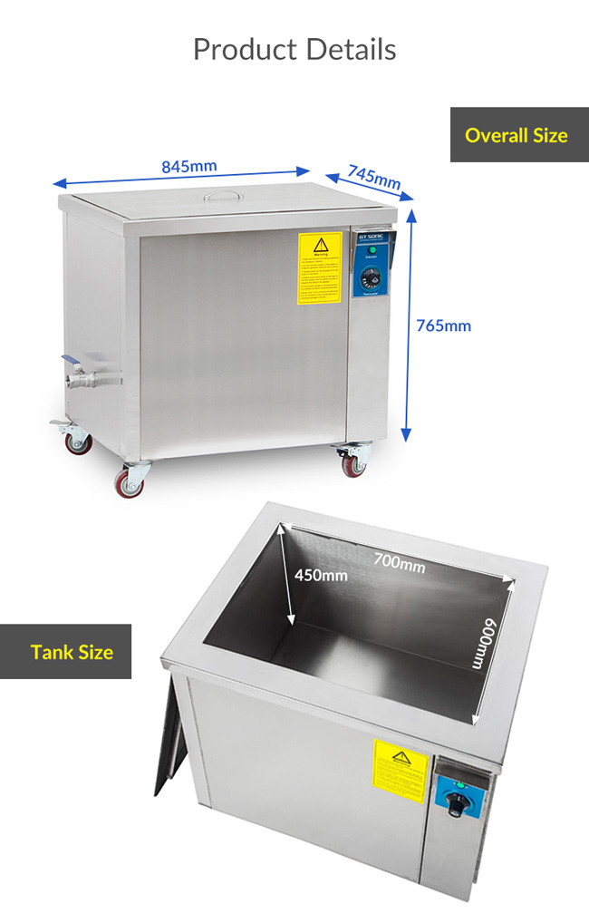 Large Industrial Heated Ultrasonic Cleaner For Block Parts Dirt Removal 0