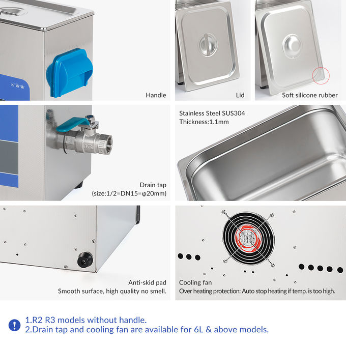 GT SONIC 20L Parts Ultrasonic Cleaner Heated Ultrasonic Bath Cleaner SUS304 40kHz 1