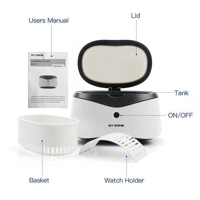 35W 40kHz Ultrasonic Watch Cleaner 600ml Capacity ABS Housing With SS Tank 0