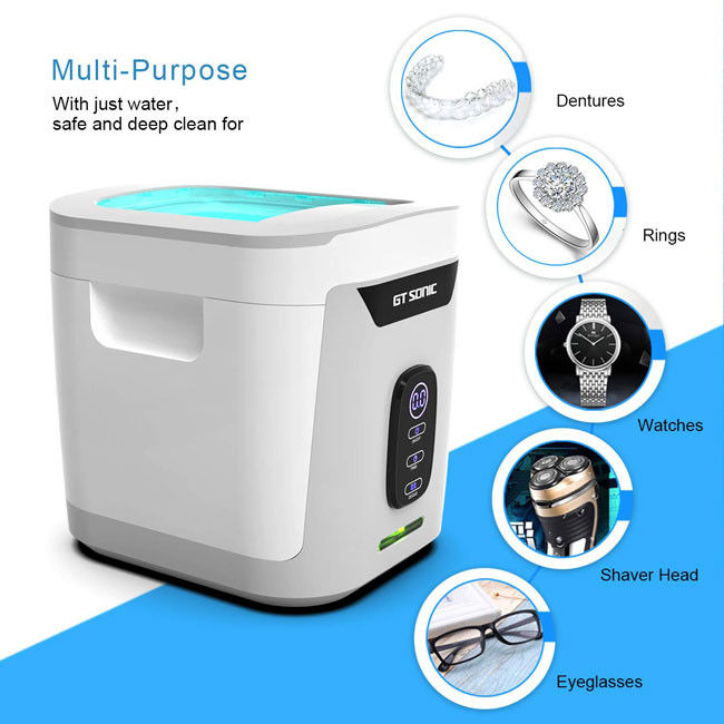 Detachable Home Ultrasonic Cleaner Stainless Steel Tank With UV Light Touch Panel 2