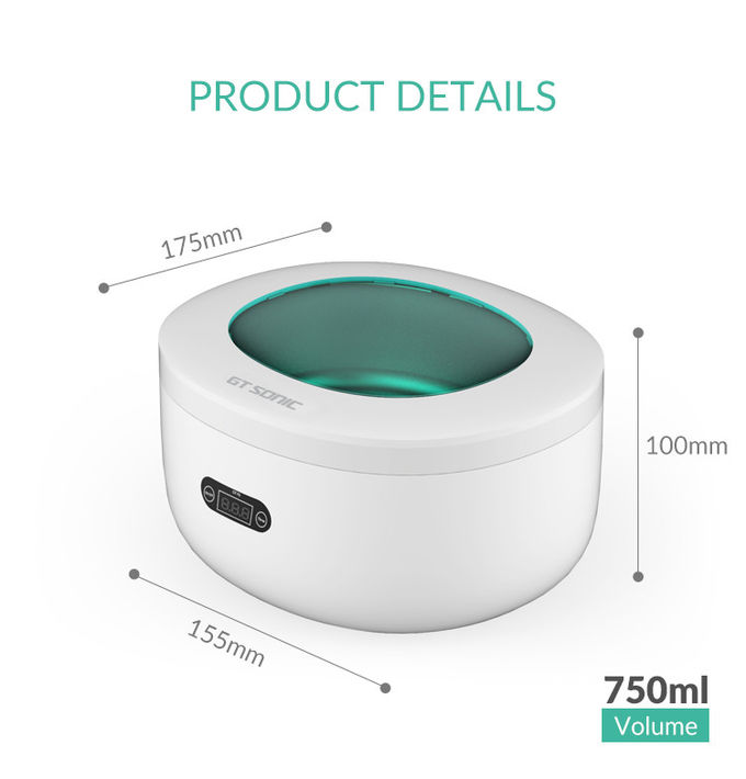 Eyeglass / Watch Digital Ultrasonic Cleaner 750ml 35W 40kHz SUS304 Tank Material 1