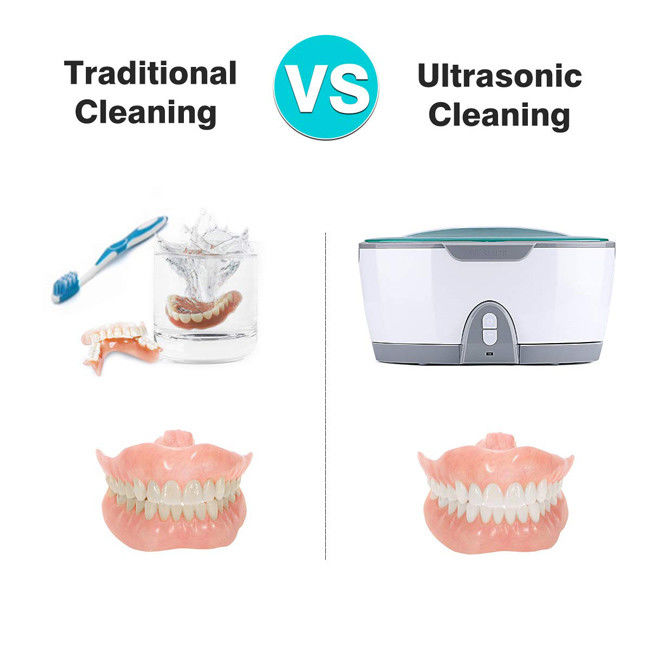 Detachable 35W Ultrasonic Digital Cleaner 450ml Silver Jewellery Cleaner 7