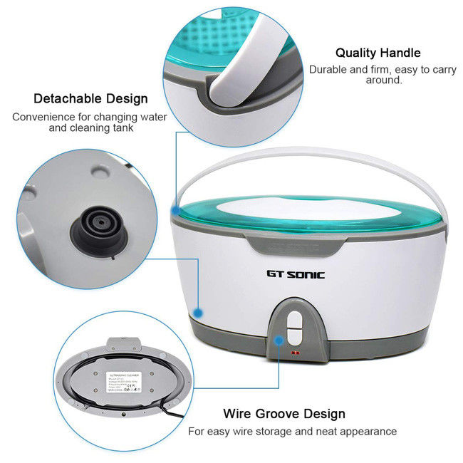 Detachable Design Home Ultrasonic Cleaner , Eyeglasses SONIC Washer 35W 450ml 40kHz 1