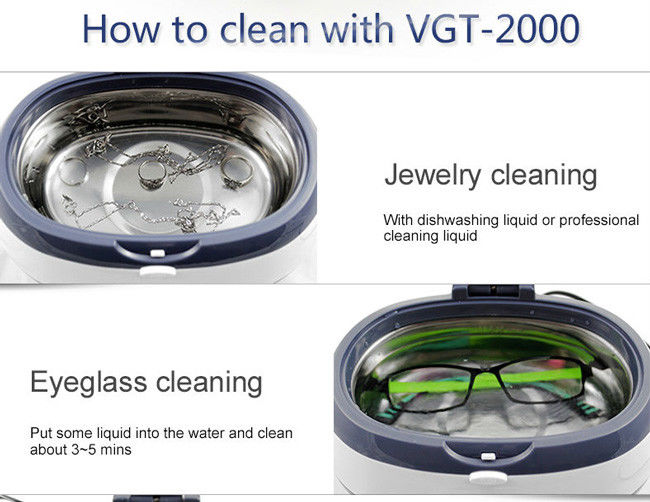 Portable Ultrasonic Vibration Cleaner With LED Display / Auto Open Cover 1