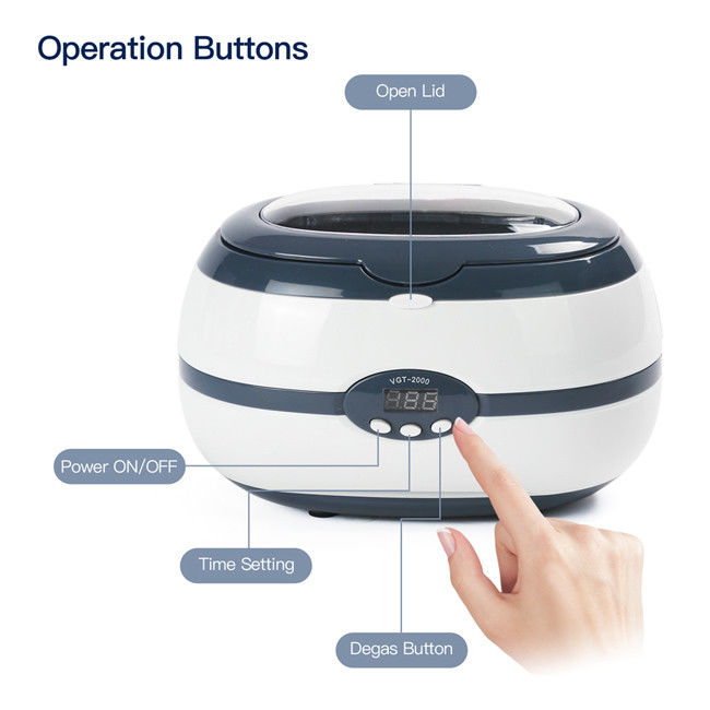 Household SONIC Jewelry Cleaner 5 Timer Settings CE / RoSH Certification 1