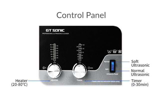 Knob Design Digital Ultrasonic Cleaner Manual Adjustment Ultrasonic Cleaning Machine 1