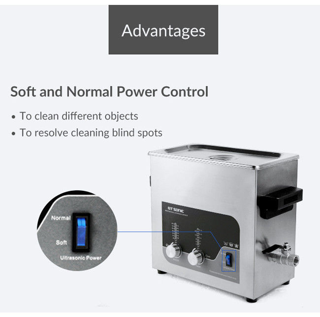 Digital Control Timer Heated Ultrasonic Washer Dual Power 6L SUS 304 Tank 300w 3