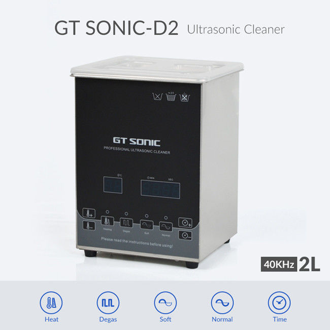 40kHz Ultrasonic Cleaning Unit 2 Liter Small Stainless Steel Tank For Nozzle Cleaning 2