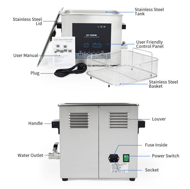 Output Commercial Ultrasonic Cleaner Fruit And Vegetable Machine 20L 400W For Laboratory 1