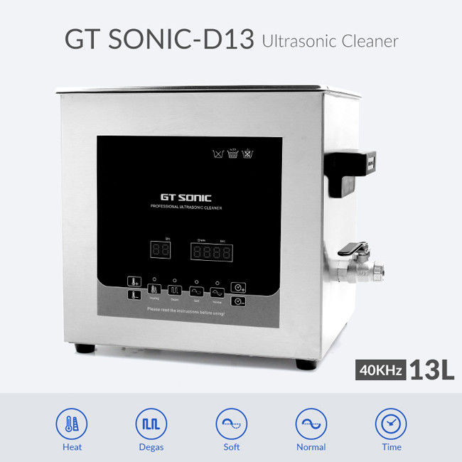 Fruit Cleaning Ultrasonic Laboratory Cleaner 13L SUS304 Tank With 300W Output Power 0