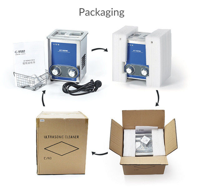 2 Liters Manual Ultrasonic Cleaner P Series 50w Stainless Steel 2