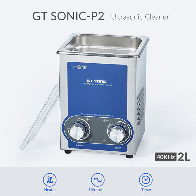 GT SONIC Ultrasonic Small Ultrasonic Cleaner 2 Liters 50W 40 KHz 0