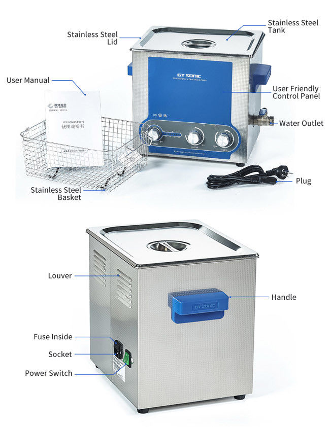 200W Ultrasonic Fruit And Vegetable Washer Cleaner 10L Machine For Denture Ring 3