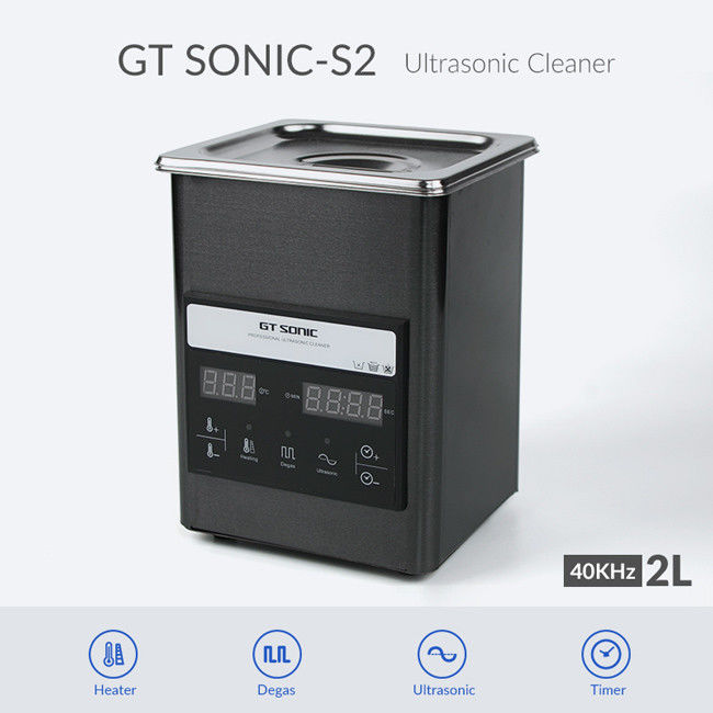 Titanium Black Ultrasonic Cleaning Machine 2L Mirror Stainless Unique Shape 0