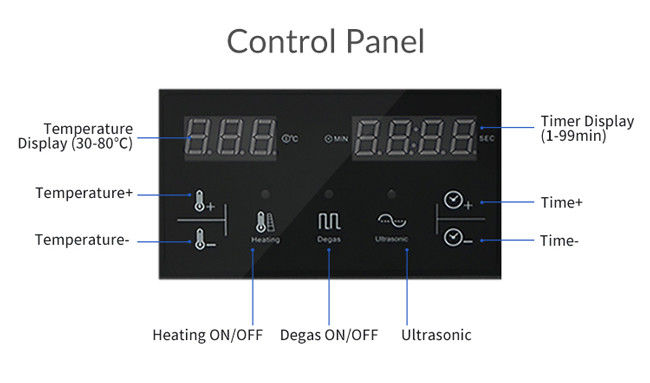 150w Ultrasonic Fruit Cleaner 6L Touch Panel Heater Timer For Jewelry Watch Circuit Board Dentures 3