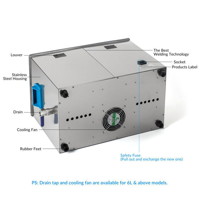 Digital Large Ultrasonic Cleaner 500W 27L Laboratory Usage VGT-2227QTD GT SONIC 2