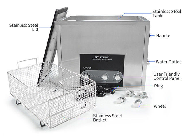 600W Power Adjustable Ultrasound Cleaning Machine Industrial Middle Size Sonicator 1