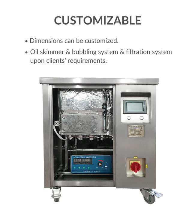 PLC Digital Ultrasonic Cleaner , 77L Industrial Cleaning Equipment Stainless Steel Tank 2