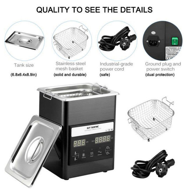 Touch Panel Digital Ultrasonic Cleaner , Stainless Steel Ultrasonic Cleaner 1