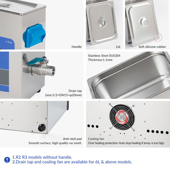 Multifunctional Large Ultrasonic Cleaner 27L Mechanical Control Timer Heater 0