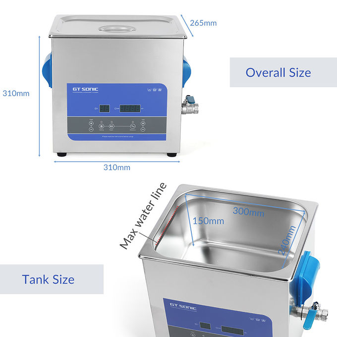 Stainless Steel Ultrasonic Vegetables Cleaner 200w Sonic Cavitation Machine With Knobs 3