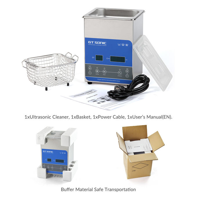Single Frequency GT SONIC Ultrasonic Cleaner Tabletop Type For Lab Equipment 2