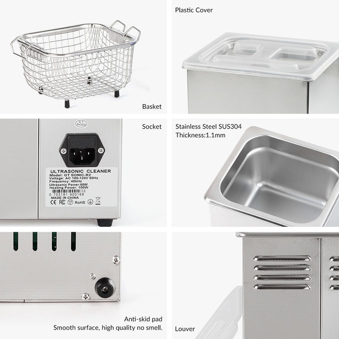 Single Frequency GT SONIC Ultrasonic Cleaner Tabletop Type For Lab Equipment 1