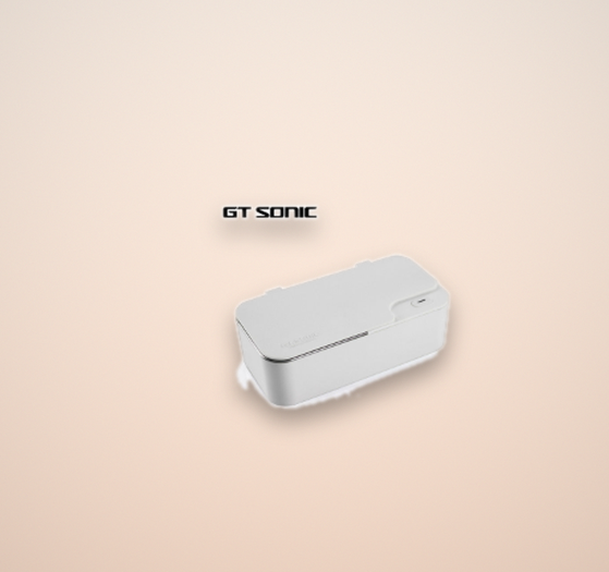 GTSonic white ultrasonic cleaner with timer settings