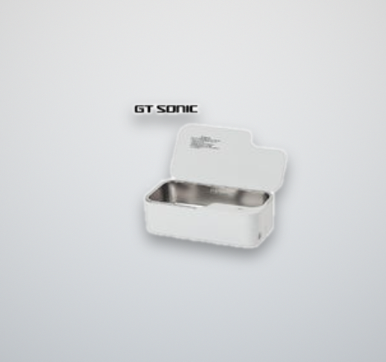 GTSonic ultrasonic glasses cleaner, white model with open tank