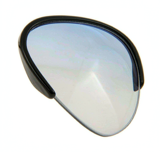 Anti-reflective coated eyeglass lens close-up