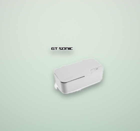 GTSonic white ultrasonic cleaner with lid, for eyeglasses cleaning